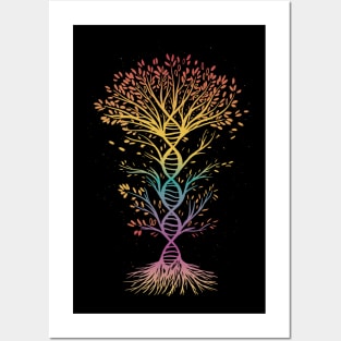 DNA Baum des Lebens Genetik Wissenschaft Biologie Colorful Posters and Art